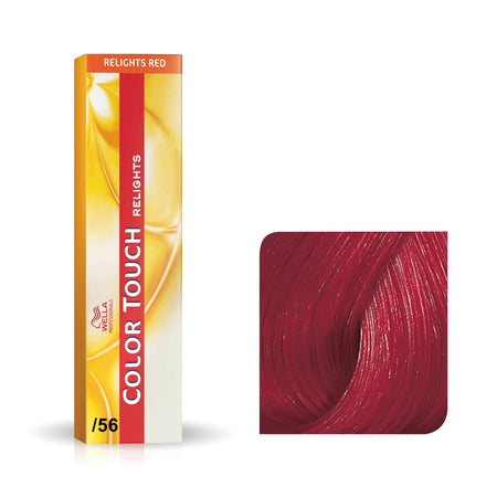 a tube of red hair color next to a box