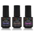 Chroma Gel 1 Step Gel Polish The Dark Side Collection 3x5ml - beautyhair.co.ukChroma Gel