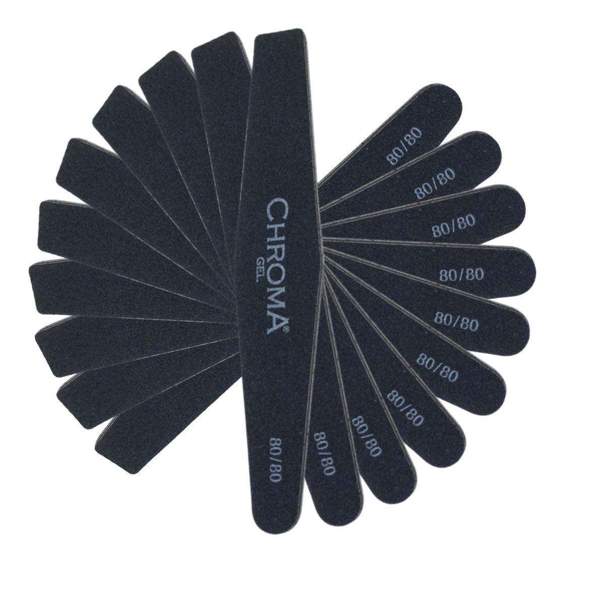 Pack of 12 Chroma Gel Nail Files 80 Grit - beautyhair.co.ukChroma Gel