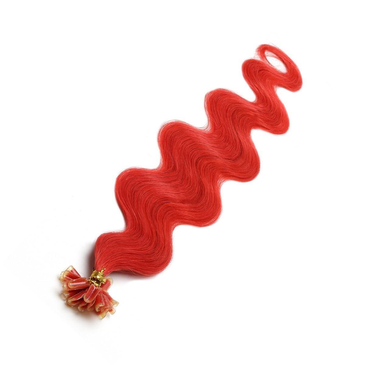 Red U Tip Human Hair Extensions - 18" Length - beautyhair.co.ukHair Extensions